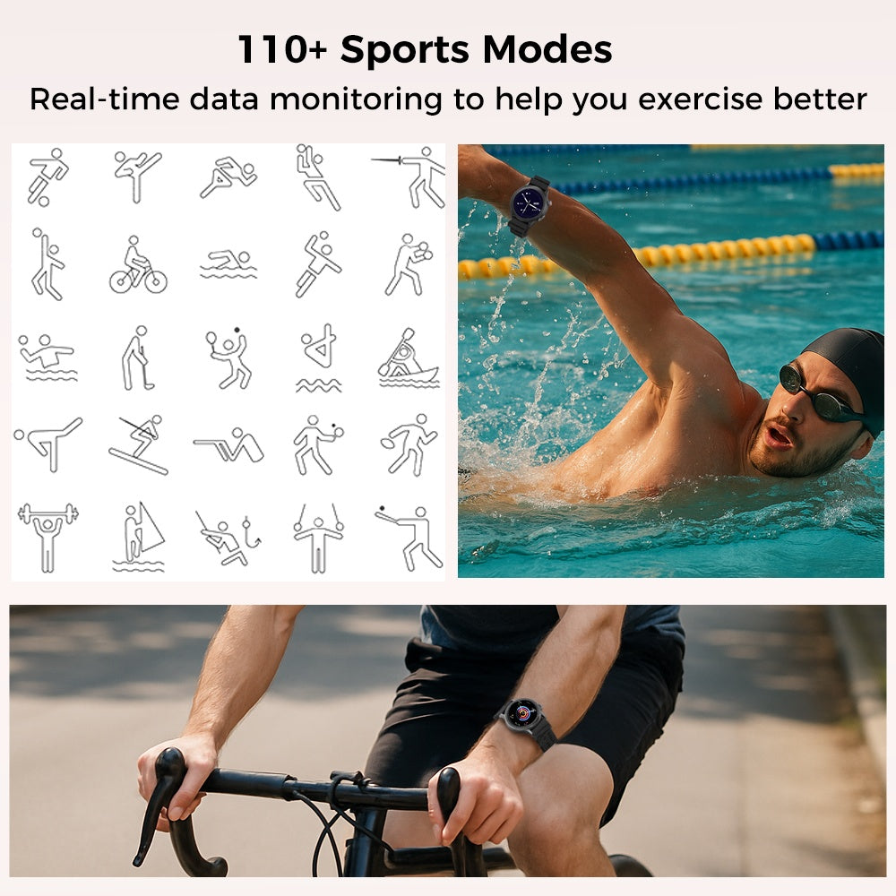 New 1.43-inch Disc Smart Watch Fitness Tracker