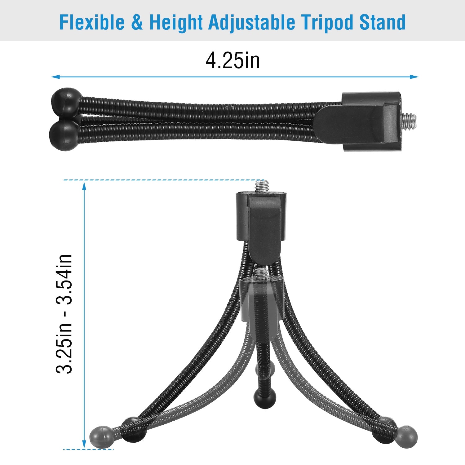 Tripod Stand For Camera Mini Projector Flexible Tripod Holder Heavy Duty Camera Tabletop Mount With Anti-slip Feet For Photograph Recording