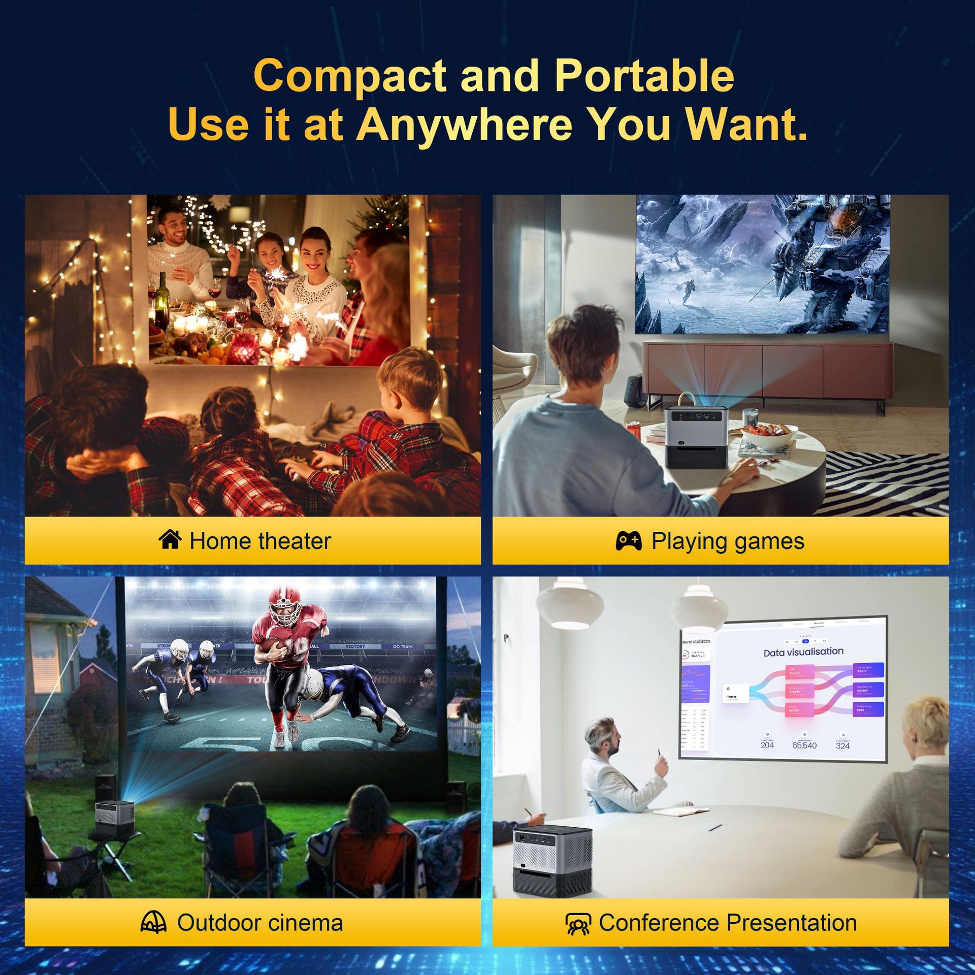 Mini Home Office Projector